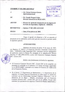 INFORME 026-2005-AGN-OGAJ
