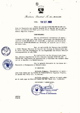 Resolución Directoral N° 061-88-AGN/OA