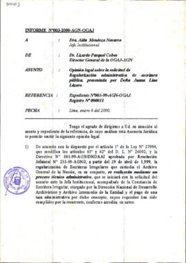 INFORME 003-2000-AGN-OGAJ