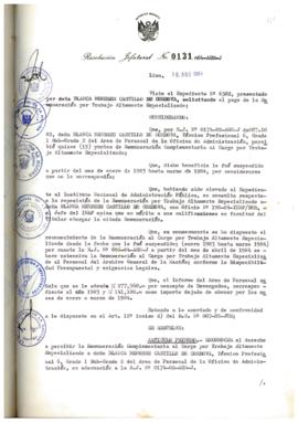 Resolución Jefatural N° 131-1984/AGN/J