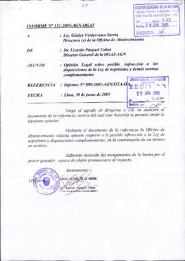 INFORME 151-2005-AGN-OGAJ