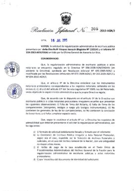 Resolución Jefatural N° 308-2013-AGN/J