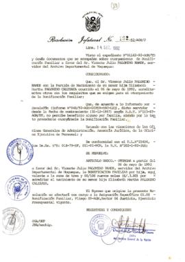 Resolución Jefatural N° 182-1992/AGN/J
