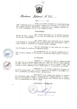 Resolución Jefatural N° 323-1991/AGN/J