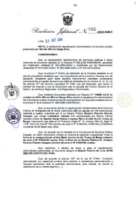 Resolución Jefatural N° 382-2014-AGN/J