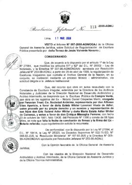 Resolución Jefatural N° 113-2008-AGN/J