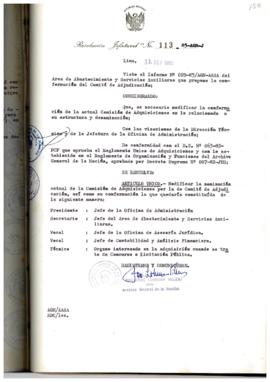 Resolución Jefatural N° 113-1985/AGN/J