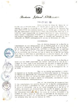 Resolución Jefatural N° 259-1991/AGN/J