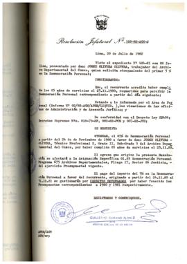 Resolución Jefatural N° 120-1982/AGN/J