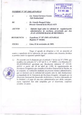 INFORME 287-2005-AGN-OGAJ
