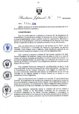 Resolución Jefatural N° 333-2018-AGN/J