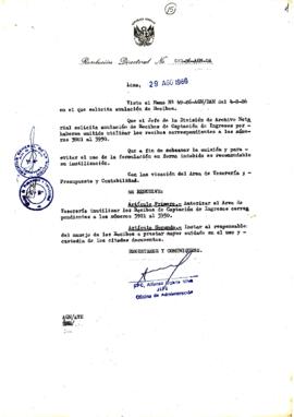 Resolución Directoral N° 80-86-AGN/OA