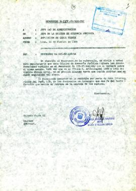 MEMORANDUM 024-88/AGN-OAJ