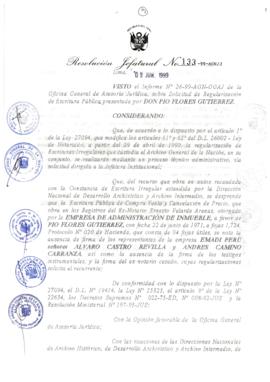 Resolución Jefatural N° 133-1999/AGN/J