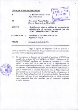 INFORME 145-2005-AGN-OGAJ