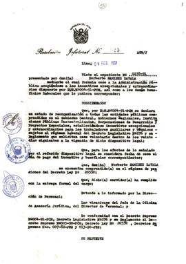 Resolución Jefatural N° 023-1991/AGN/J