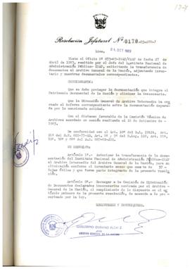 Resolución Jefatural N° 170-1983/AGN/J