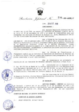 Resolución Jefatural N° 306-1999/AGN/J
