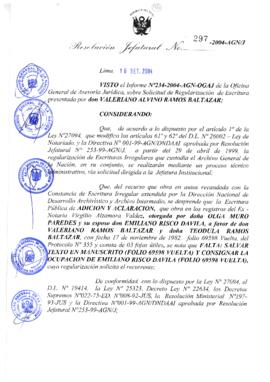 Resolución Jefatural N° 297-2004-AGN/J