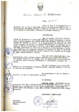 Resolución Jefatural N° 141-1984/AGN/J