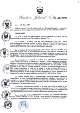 Resolución Jefatural N° 058-2017-AGN/J