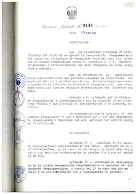 Resolución Jefatural N° 145-1983/AGN/J