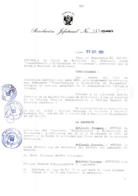 Resolución Jefatural N° 119-1993/AGN/J