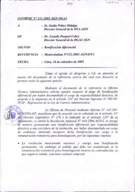 INFORME 231-2005-AGN-OGAJ