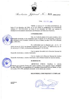 Resolución Jefatural N° 413-2004-AGN/J