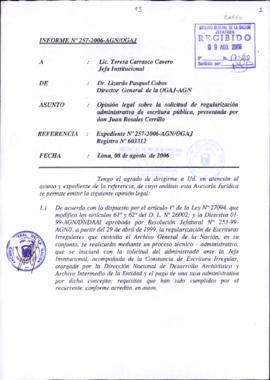 INFORME 257-2006-AGN/OGAJ