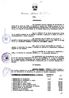 Resolución Jefatural N° 238-1988/AGN/J