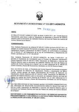 Resolución Directoral N° 053-2011-AGN/OTA