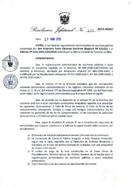 Resolución Jefatural N° 133-2013-AGN/J