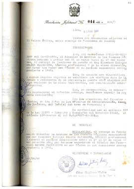 Resolución Jefatural N° 044-1986/AGN/J