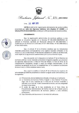 Resolución Jefatural N° 179-2013-AGN/J