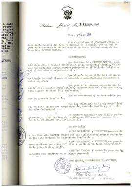 Resolución Jefatural N° 145-1986/AGN/J
