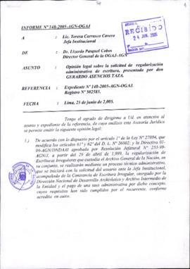 INFORME 148-2005-AGN-OGAJ