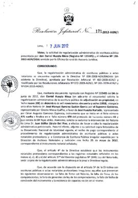 Resolución Jefatural N° 171-2012-AGN/J