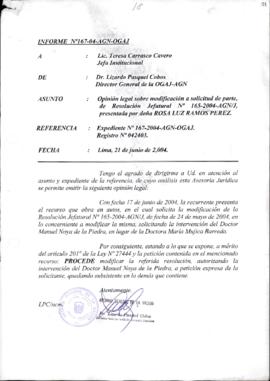 INFORME 167-2004-AGN-OGAJ