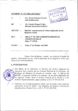 INFORME 235-2003-AGN-OGAJ