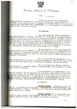 Resolución Jefatural N° 101-1985/AGN/J