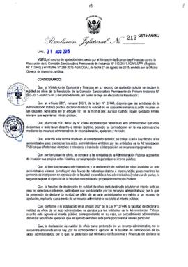 Resolución Jefatural N° 213-2015-AGN/J