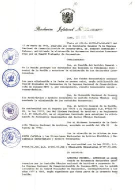 Resolución Jefatural N° 091-1993/AGN/J