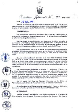 Resolución Jefatural N° 168-2018-AGN/J