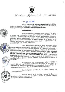 Resolución Jefatural N° 417-2007-AGN/J