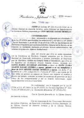 Resolución Jefatural N° 220-1999/AGN/J
