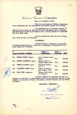 Resolución Directoral N° 80-84-AGN/OA