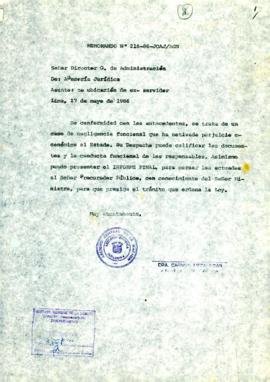 MEMORANDUM 216-86-JOAJ/AGN