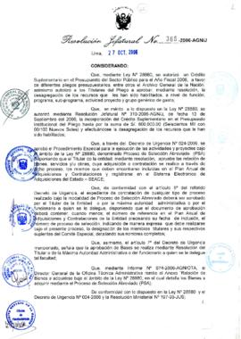 Resolución Jefatural N° 365-2006-AGN/J