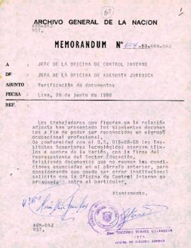 MEMORANDUM 024-90-AGN/DT